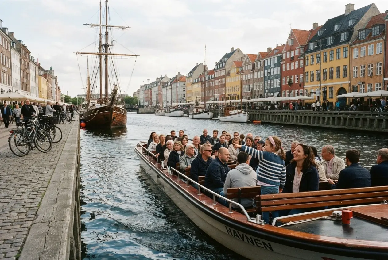 Paseo en barco por los canales desde Nyhavn, Copenhague
